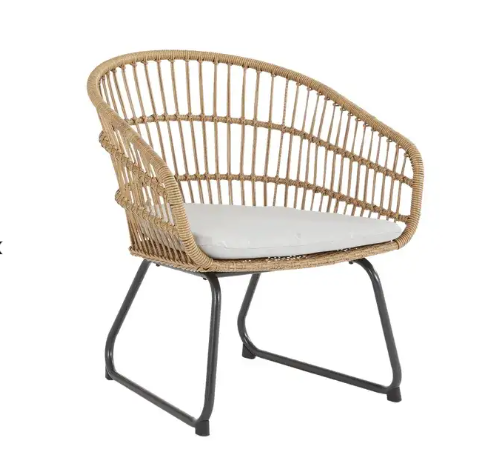 Lot de 2 fauteuils de jardin en acier NATERIAL Timea