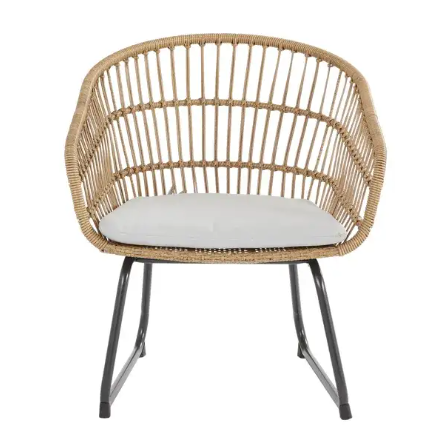 Lot de 2 fauteuils de jardin en acier NATERIAL Timea