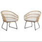 Lot de 2 fauteuils de jardin en acier NATERIAL Timea