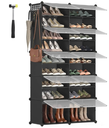 Étagère à chaussures modulaire SONGMICS à 10 emplacements VENTE DE LIQUIDATION Conception peu encombrante Robuste et sûr Ventilé et facile à nettoyer 